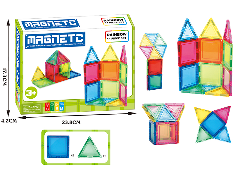 14Pcs Variable Magnetic Chip Building Block