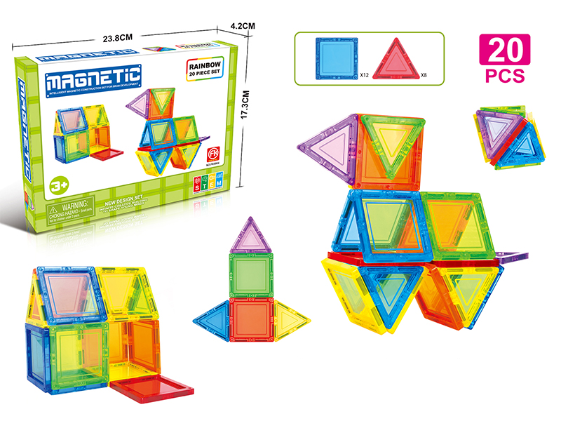 20Pcs Variable Magnetic Chip Building Block