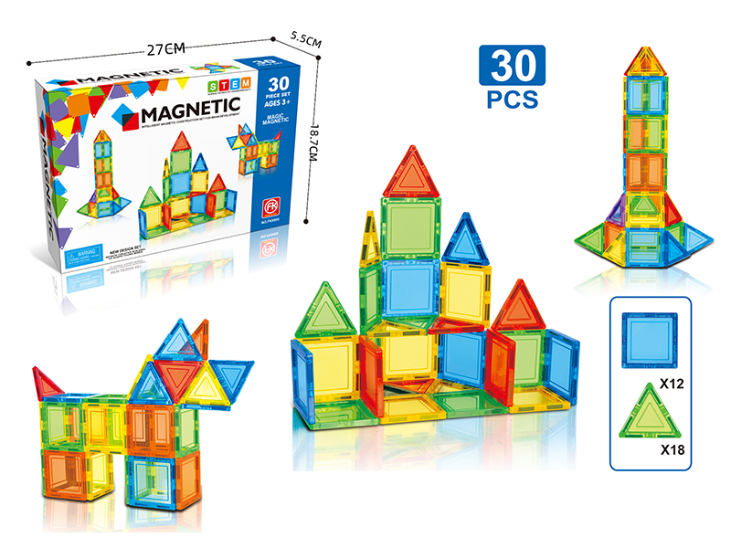 30Pcs Variable Magnetic Chip Building Block
