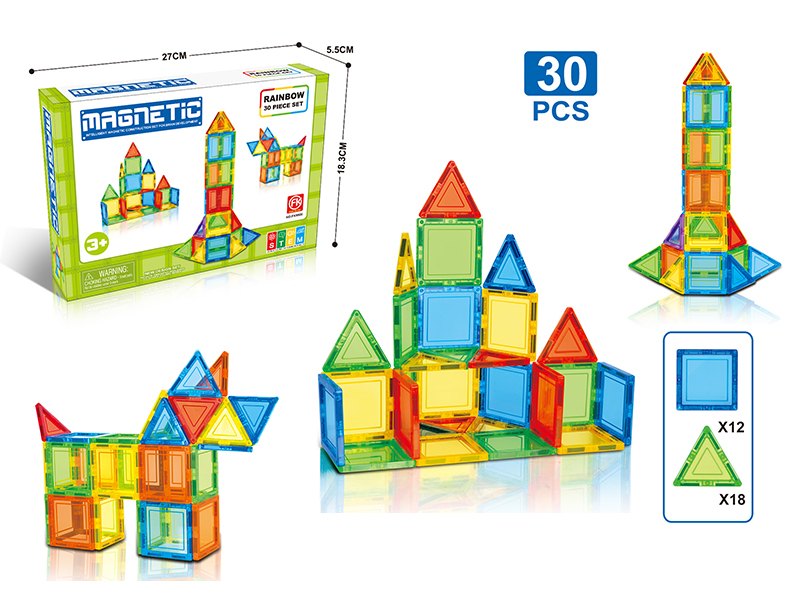 30Pcs Variable Magnetic Chip Building Block