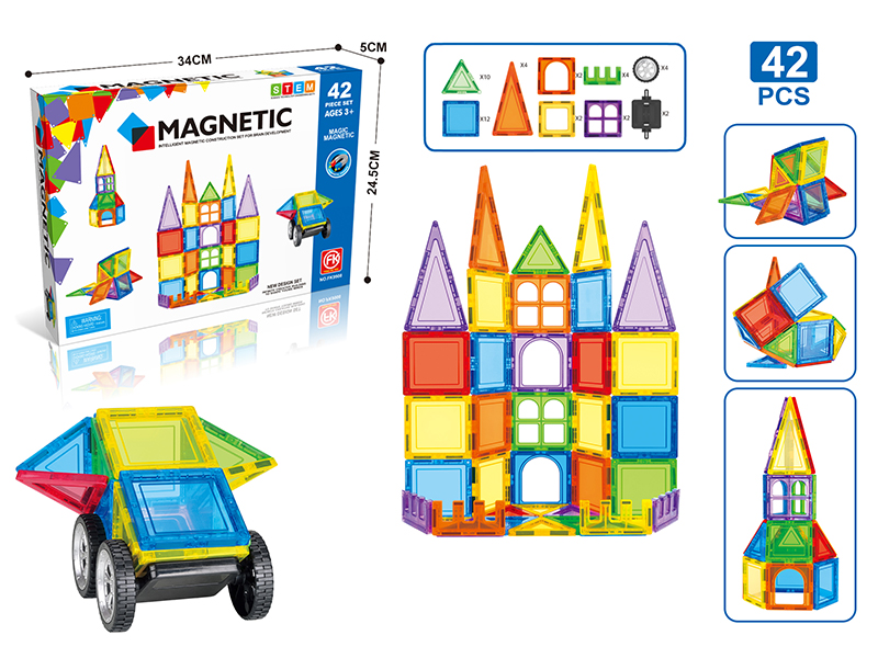 42Pcs Variable Magnetic Chip Building Block