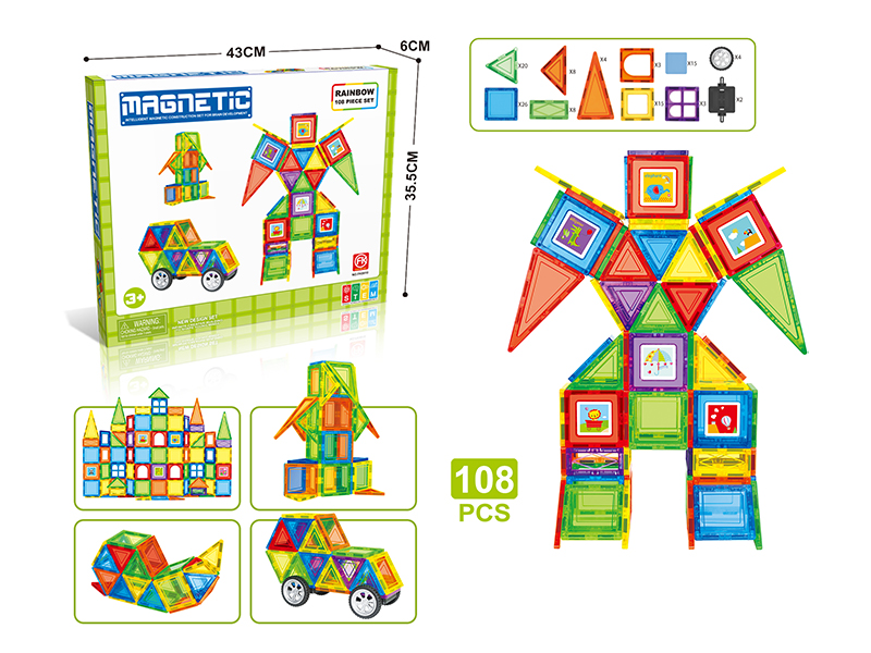 108Pcs Variable Magnetic Chip Building Block