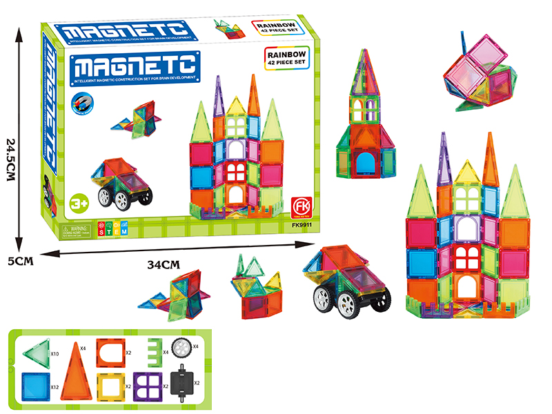 42Pcs Variable Magnetic Chip Building Block