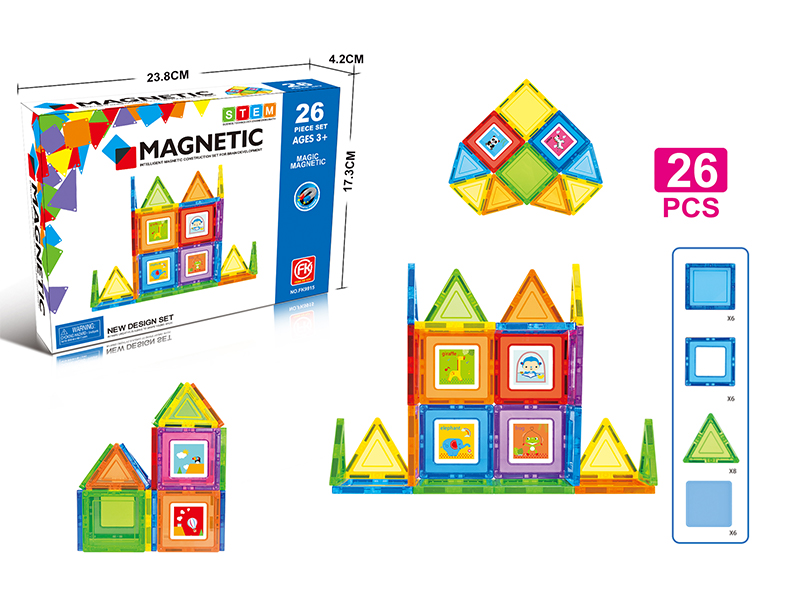 26Pcs Variable Magnetic Chip Building Block