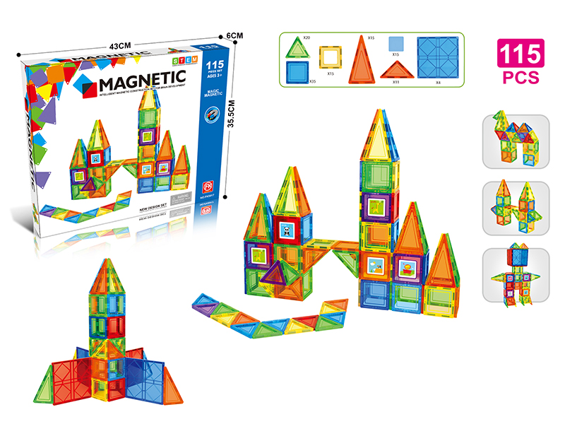 115Pcs Variable Magnetic Chip Building Block