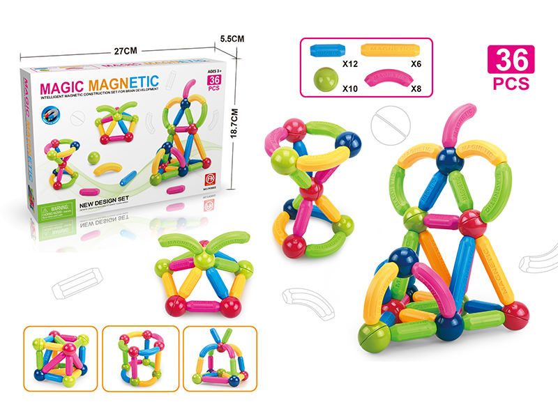 36Pcs Variable Magnetic Bar Building Block