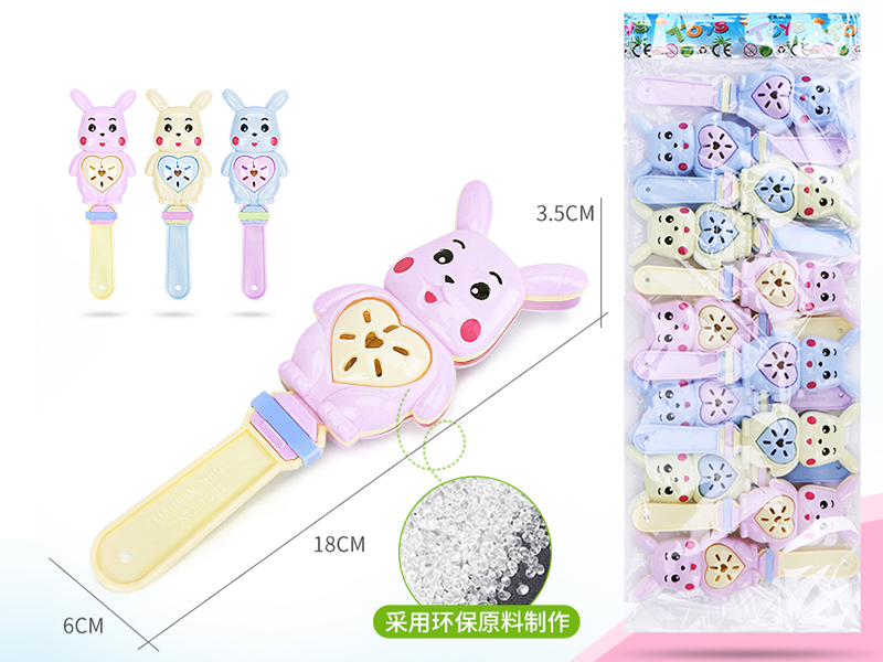 12pcs Cartoon Hand Clapper Rattles