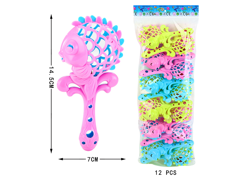 12pcs Fish Rattles