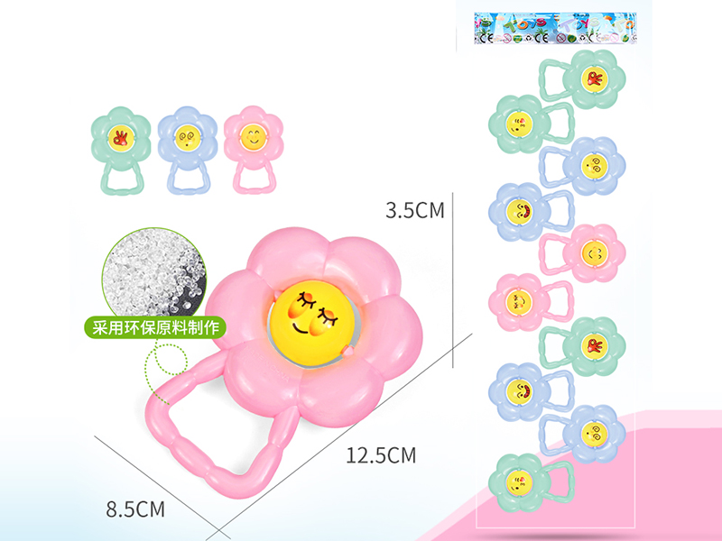 10PCS Smile Face Rattles