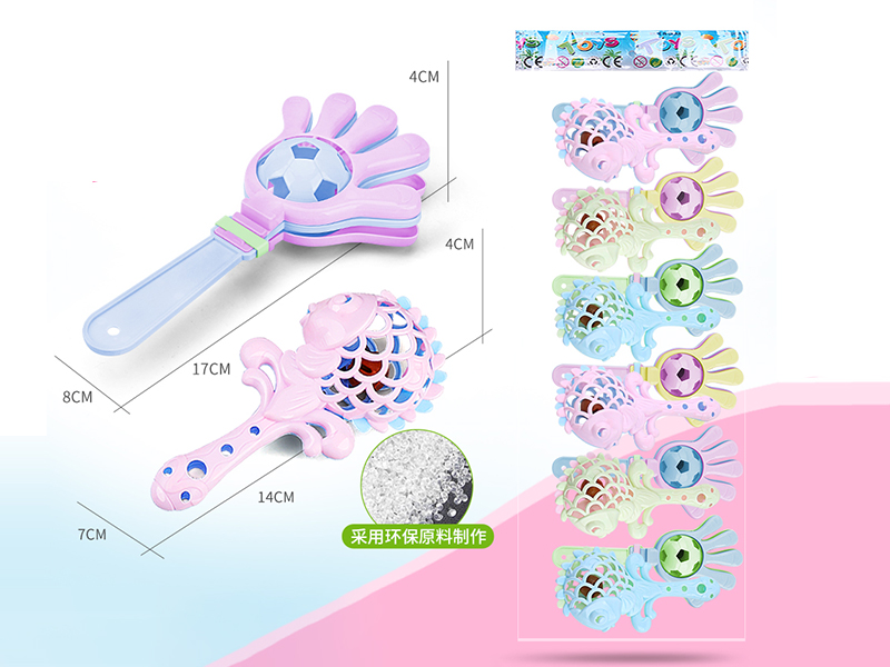 12PCS Soccter Hand Clapper,Fish Rattles