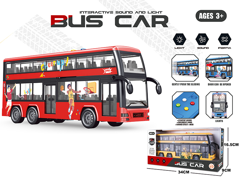 Friction Double-Decker Bus(Sound And light,Story)