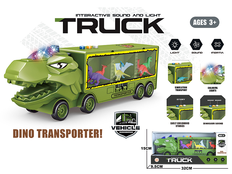 Friction Dinosaur Truck(Sound And Light)