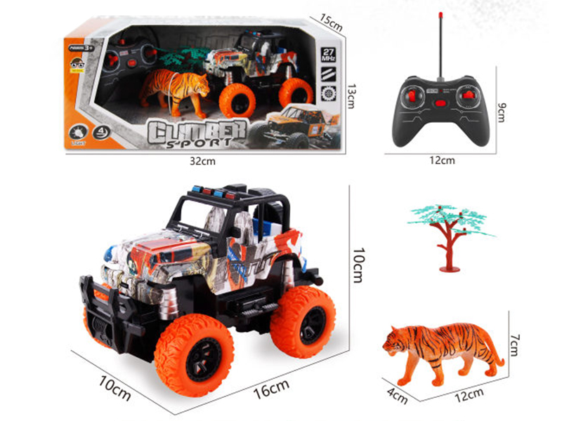 1:24 4-Channel Remote Control Cross Country Car With Animal