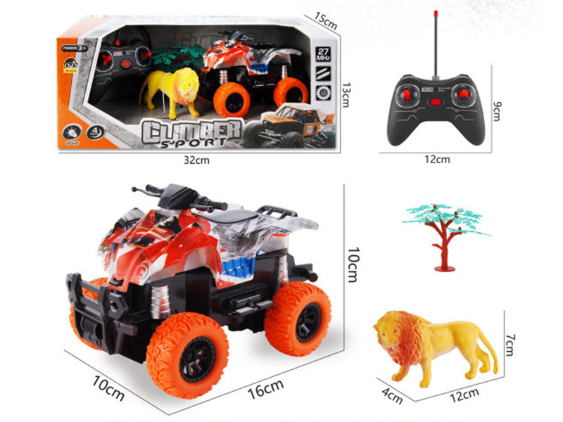 1:24 4-Channel Remote Control Cross Country Car With Animal
