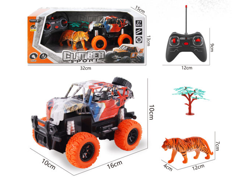 1:24 4-Channel Remote Control Cross Country Car With Animal