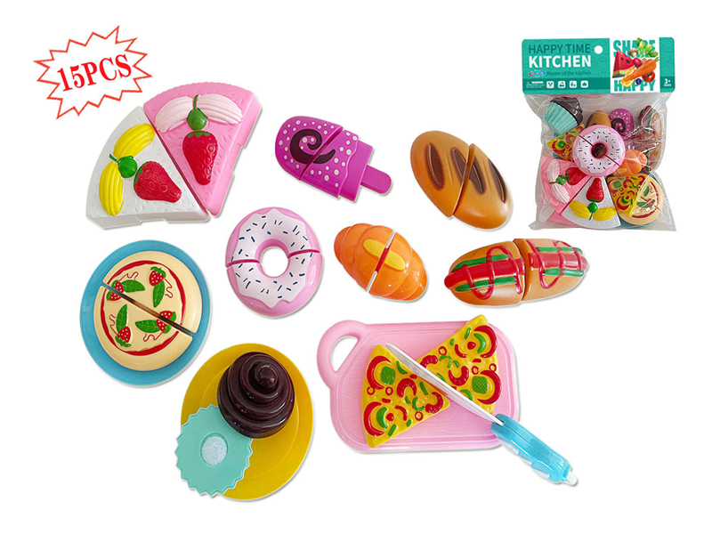 15PCS Cutting Cake Pizza Toy