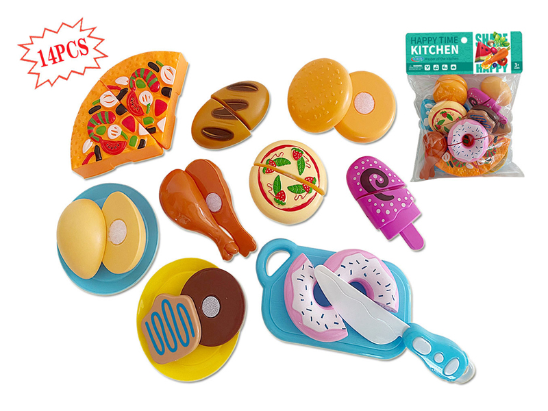 14PCS Cutting Pizza Bread Toy