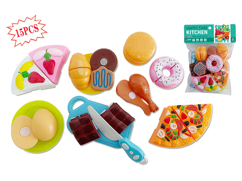 15PCS Cutting Cake Pizza Toy