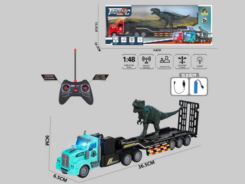 4-Channel Remote Control Flat-Bed Trailer