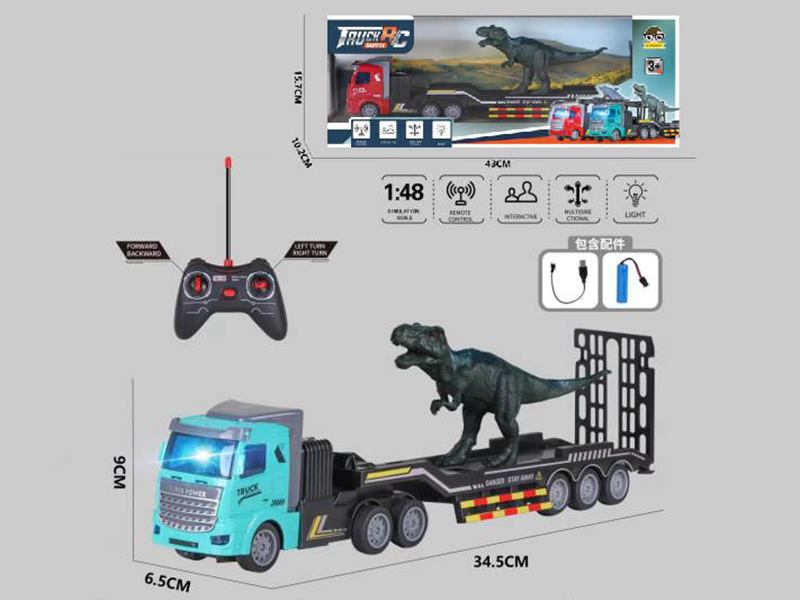 4-Channel Remote Control Flat-Bed Trailer