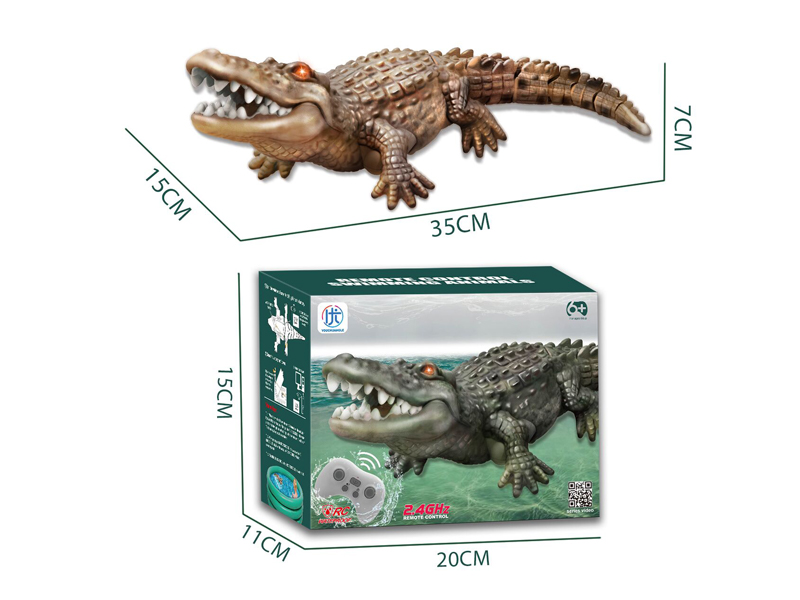 R/C Yellow Crocodile Playing In Water