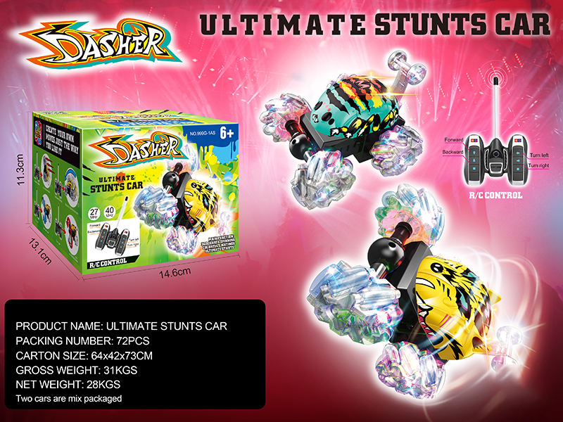 4-Channel Remote Control Stunt Car