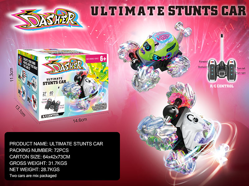 4-Channel Remote Control Stunt Car