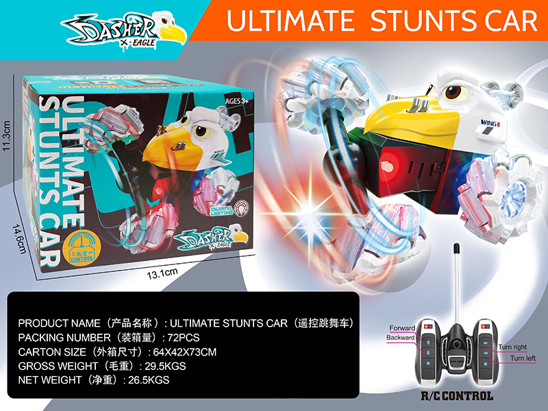 4-Channel Remote Control Stunt Car