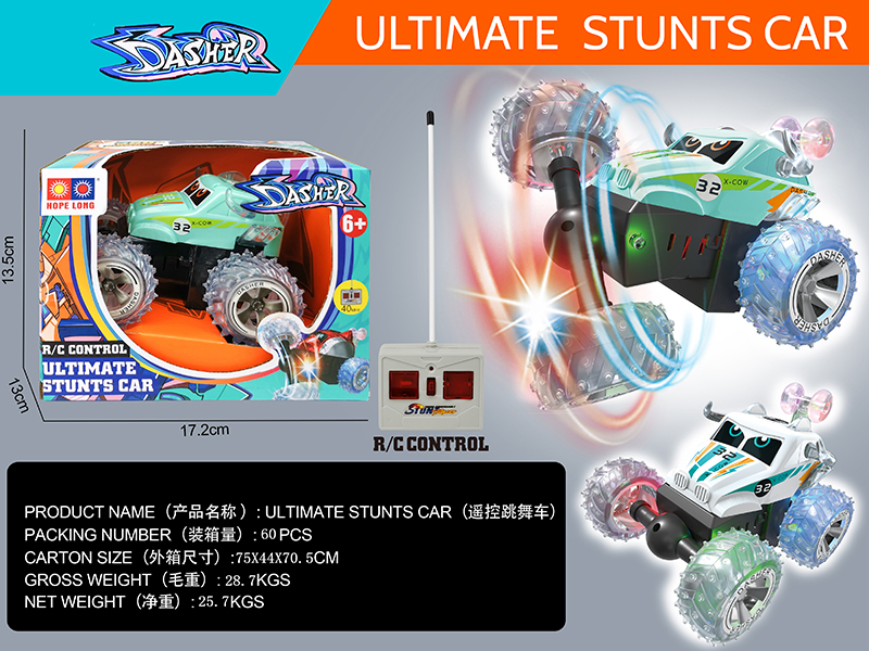 4-Channel Remote Control Stunt Car