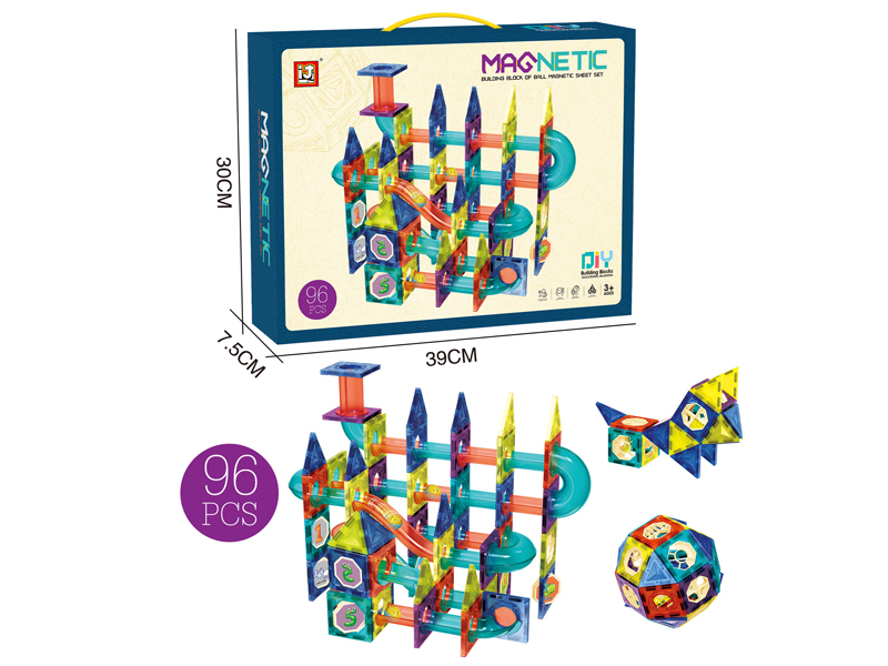 96Pcs Piglet Magnetic Sheet Ball Track Building Block