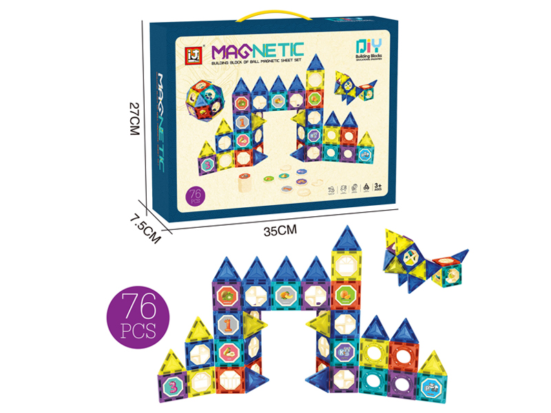 76Pcs Building Blocks Of Magic Magnetic Paradise