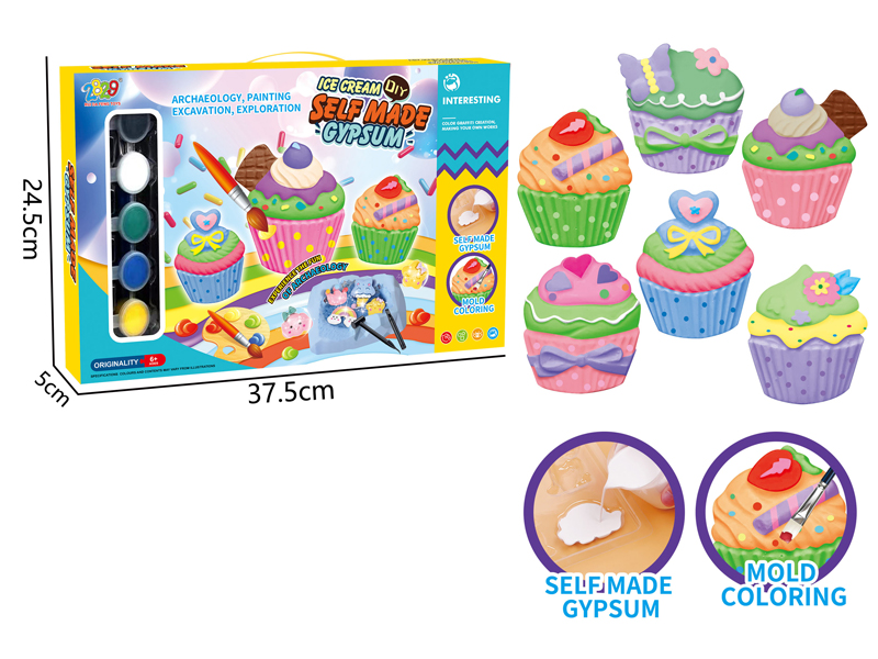 Ice Cream Series Series Gypsum Archaeological Painting