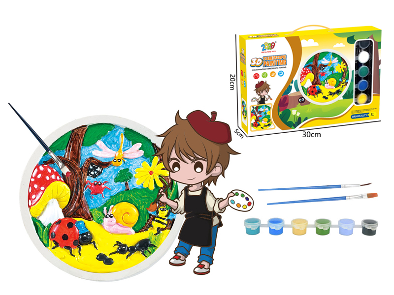 Six Color Insect Gypsum Painting