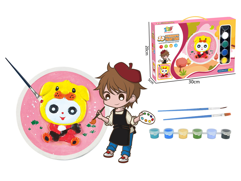 Six Color Figure Plaster Painting