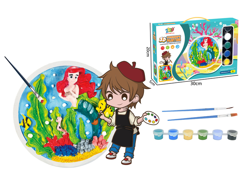 Six Color Mermaid Plaster Painting