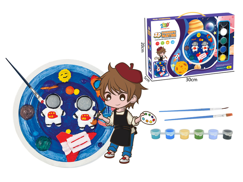 Six Color Astronaut Plaster Painting