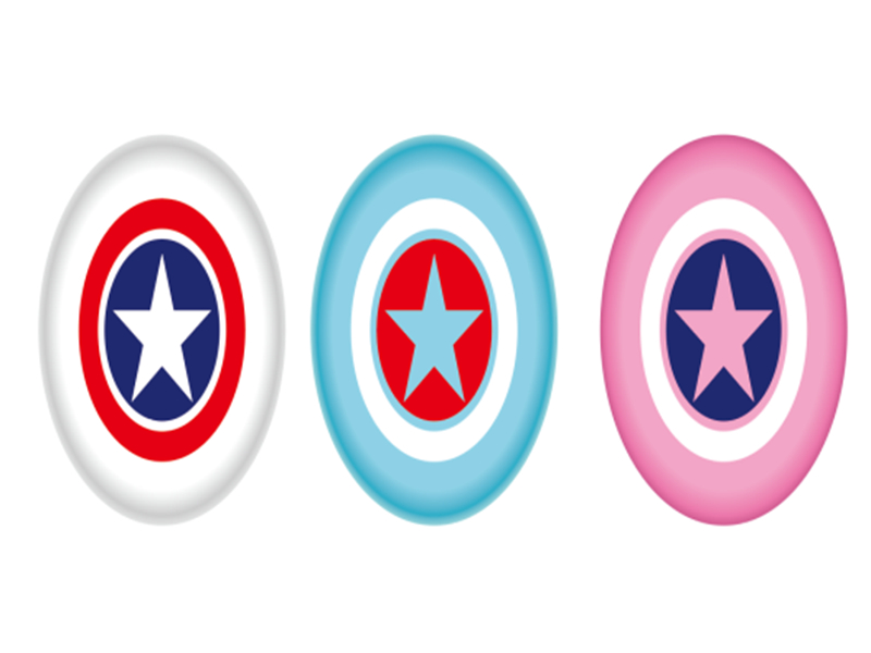 20cm Pentagram Captain America Frisbee