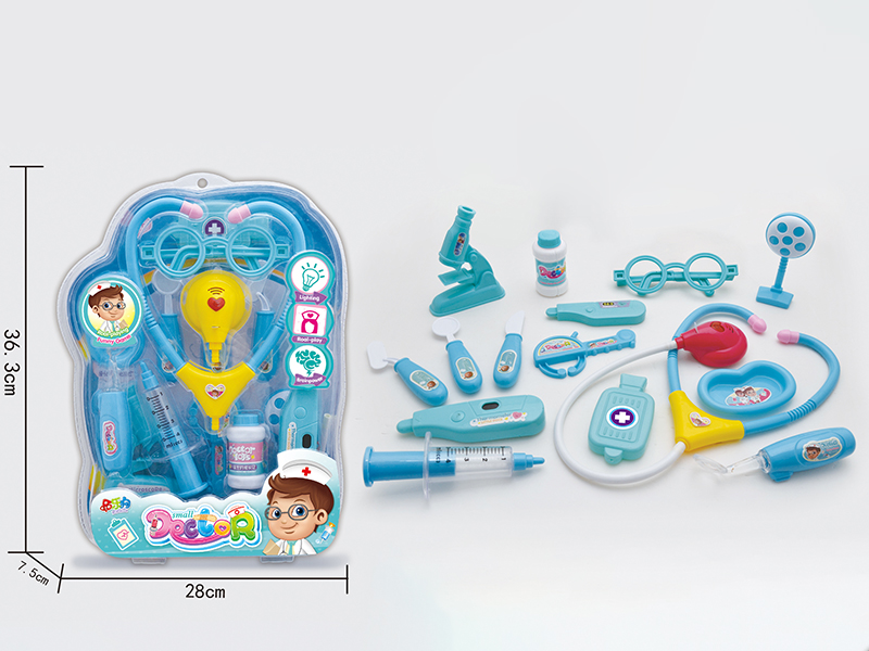 Blue Children's Doctor Set(With IC Light)15PCS