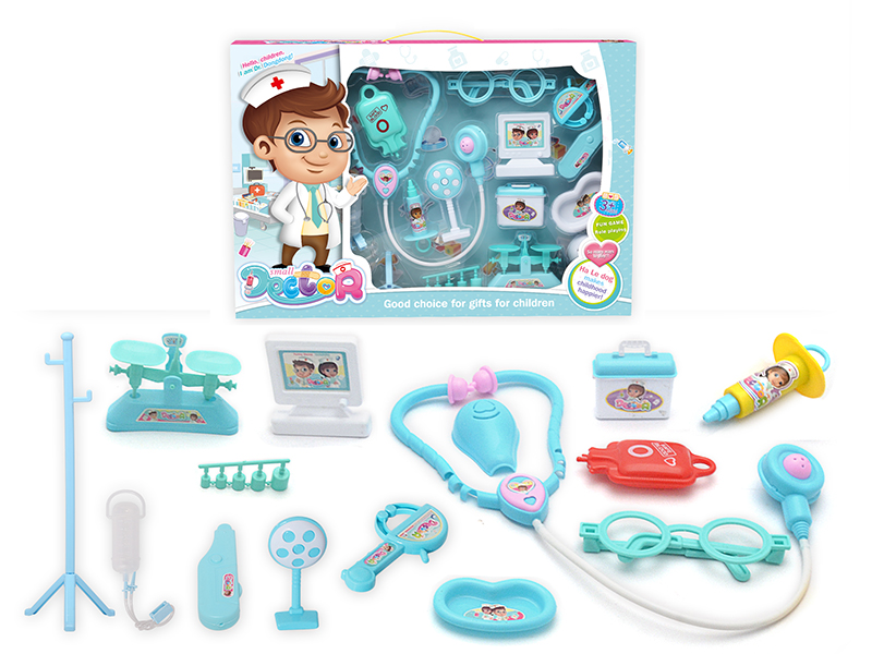 Blue Children's Doctor Set  15pcs