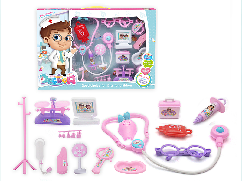 Pink Children's Doctor Set 15pcs