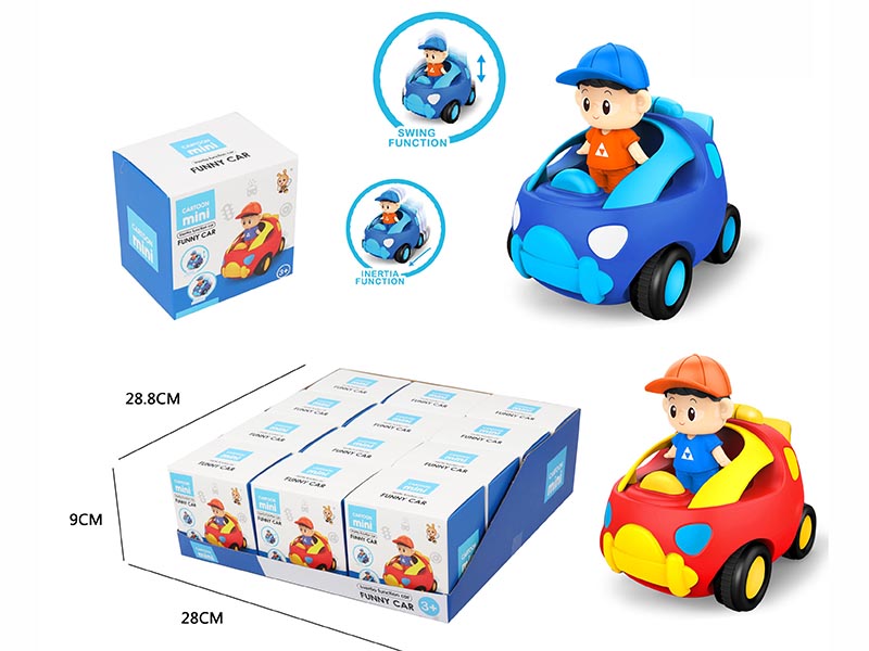 Cartoon Boy Friction Car(12PCS)
