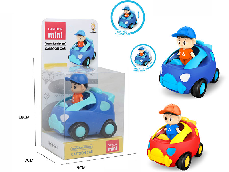 Cartoon Boy Friction Car