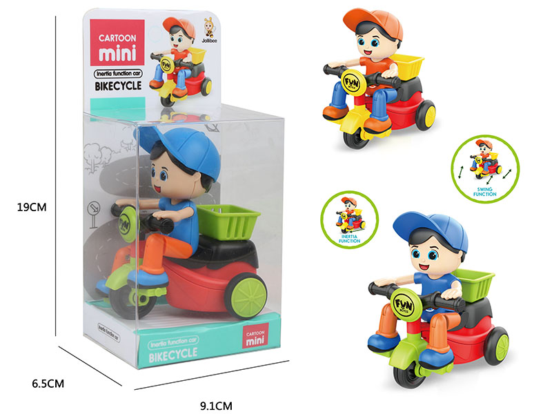 Cartoon Friction Tricycle