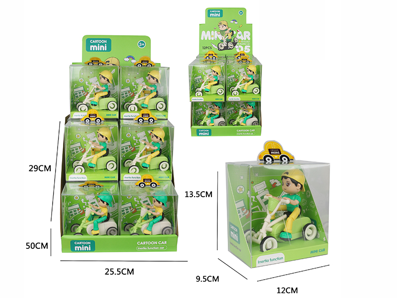 Four Wheel Cartoon Inertia Car(12PCS/Box)