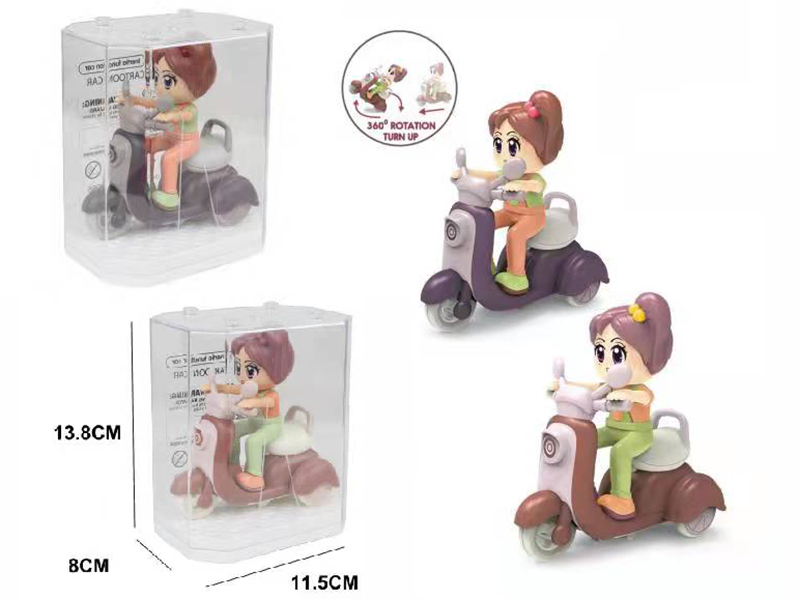 Girl Motorcycle Friction Car