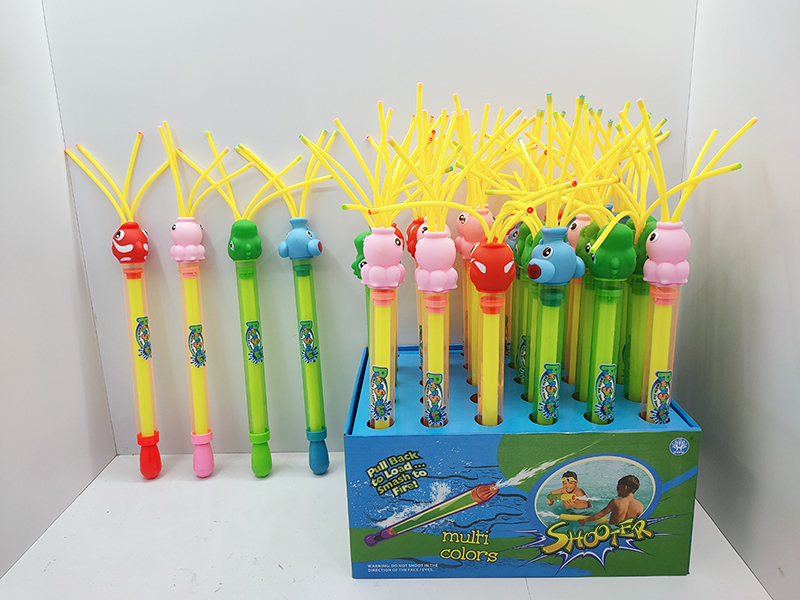 Clownfish/Dinosaur/Octopus/Elephant Cartoon 4 Nozzles Transparent Tube Water Cannon 30pcs
