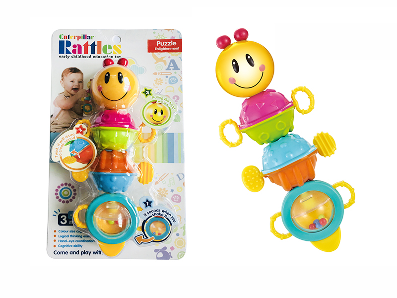 Caterpillar Baby Rattles With Light