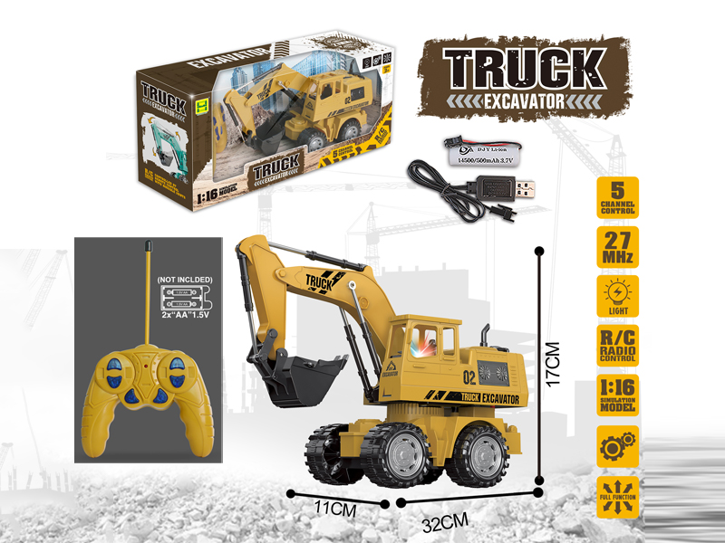 1:16 5Ch R/C Excavator With Light