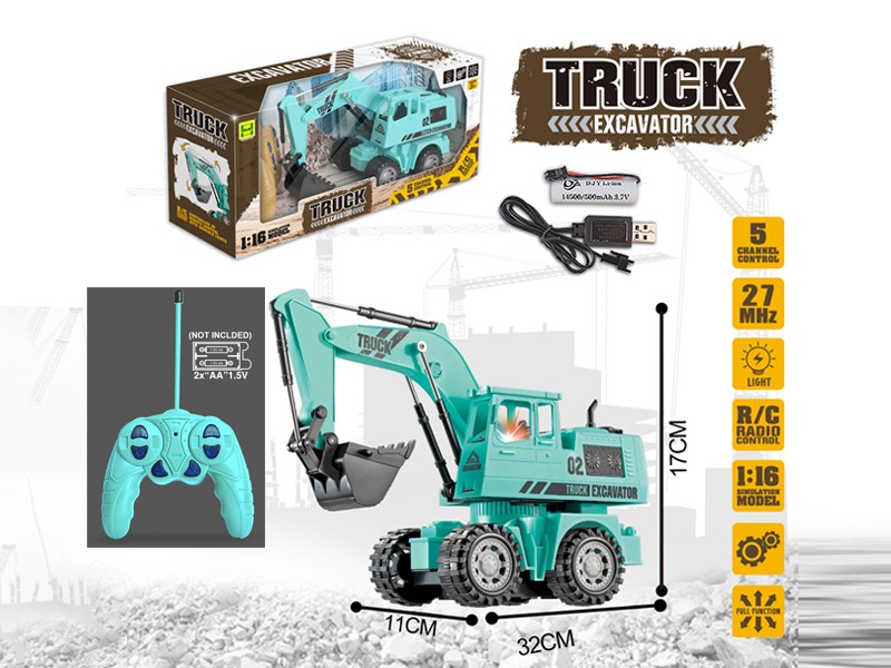 1:16 5Ch R/C Excavator With Light
