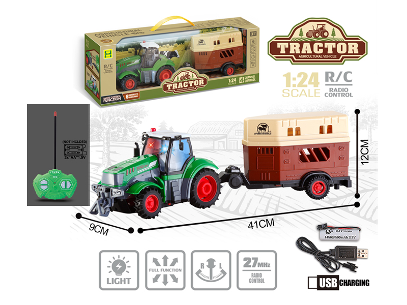 1:24 4Ch R/C Farmer Trailer With Light